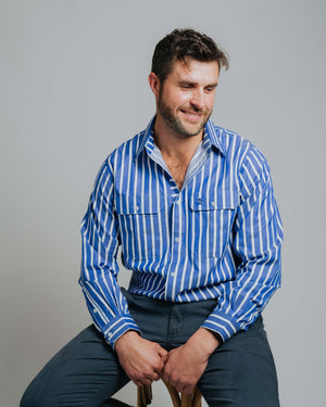 Gournama L-Navy/White Stripe