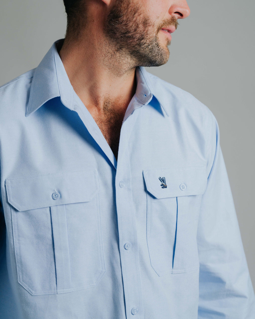 Gournama Oxford Blue Work Shirt