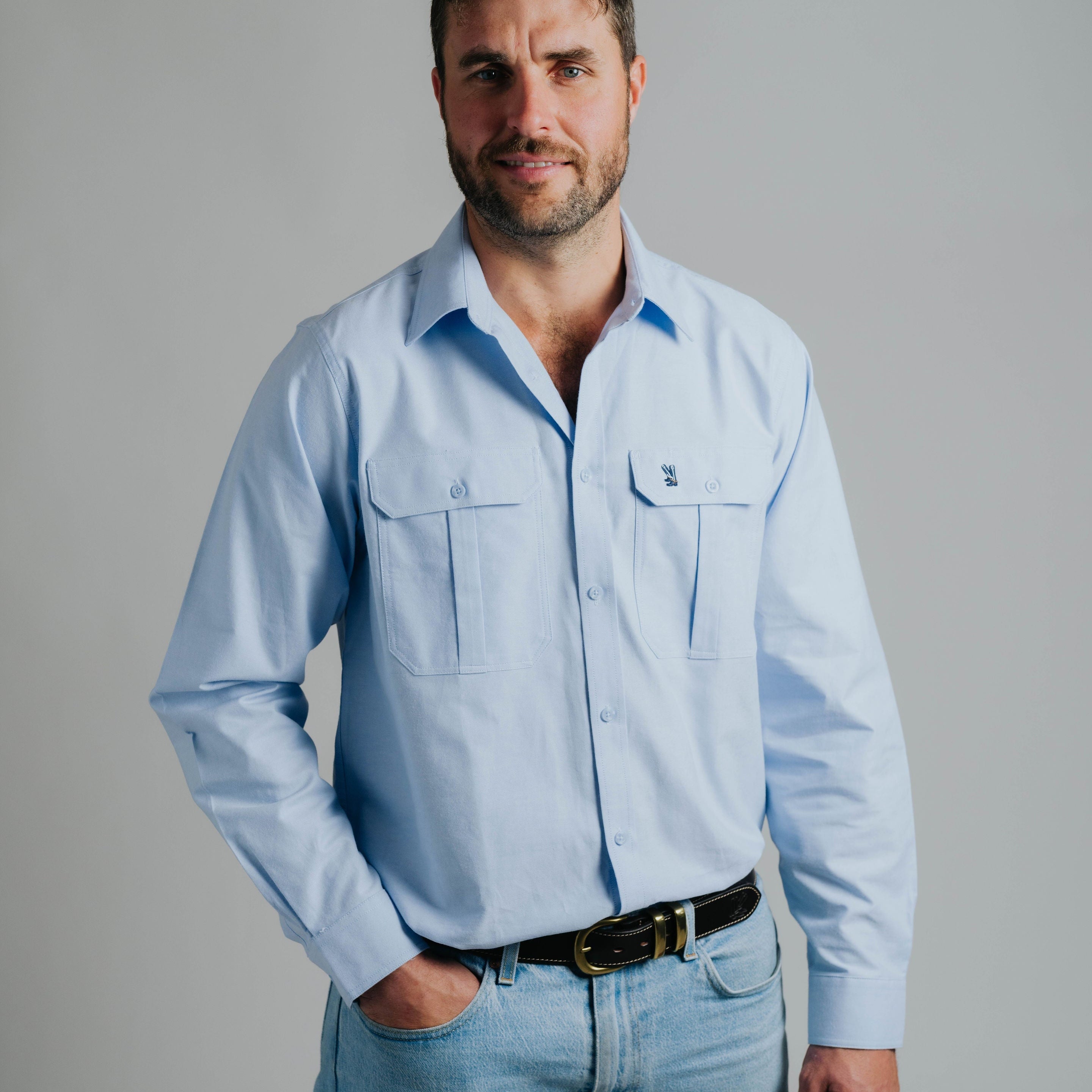 Gournama Oxford Blue Work Shirt