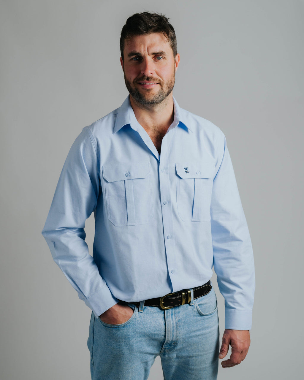 Gournama Oxford Blue Work Shirt
