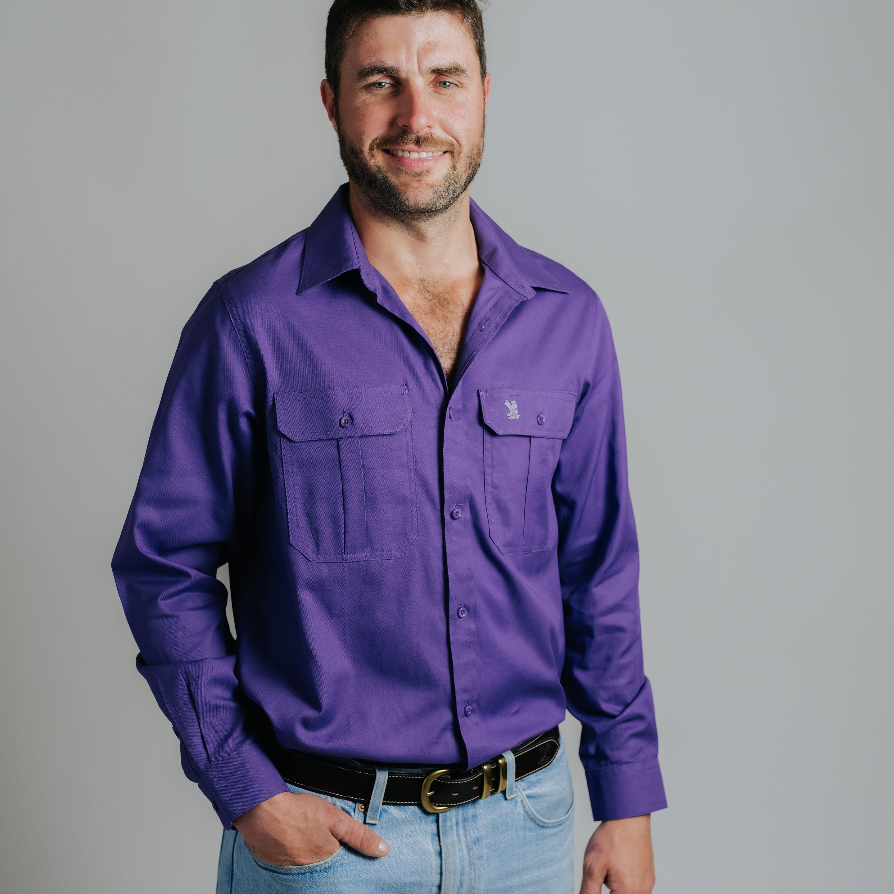 Gournama Purple Work Shirt