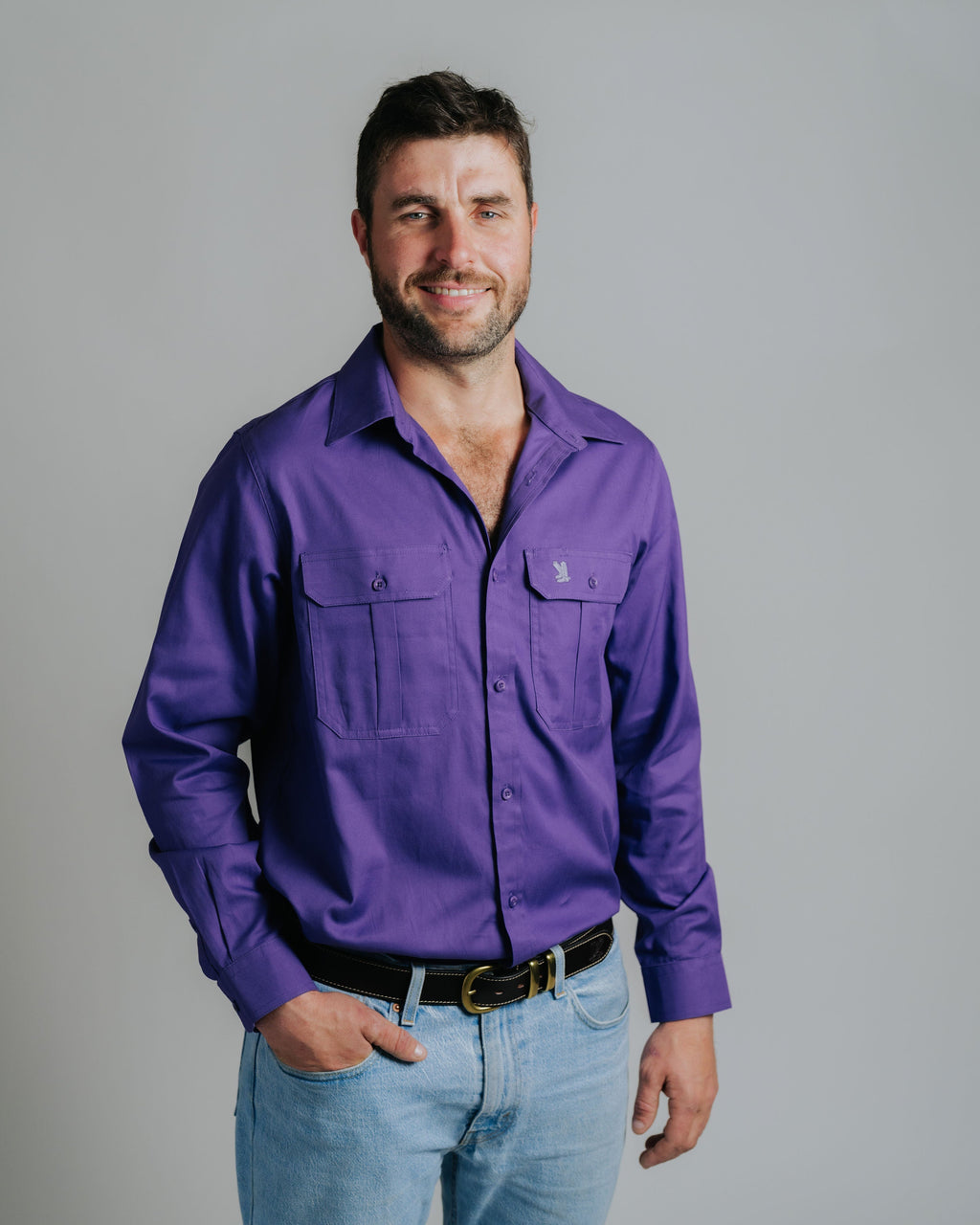Gournama Purple Work Shirt