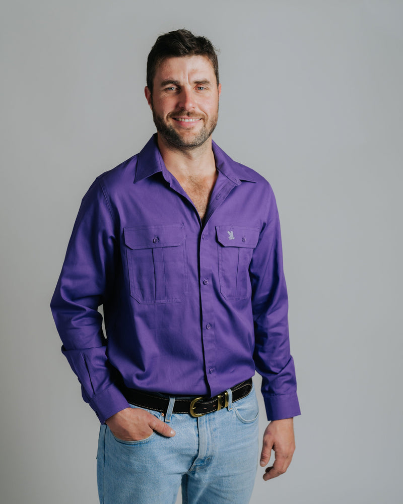Gournama Purple Work Shirt