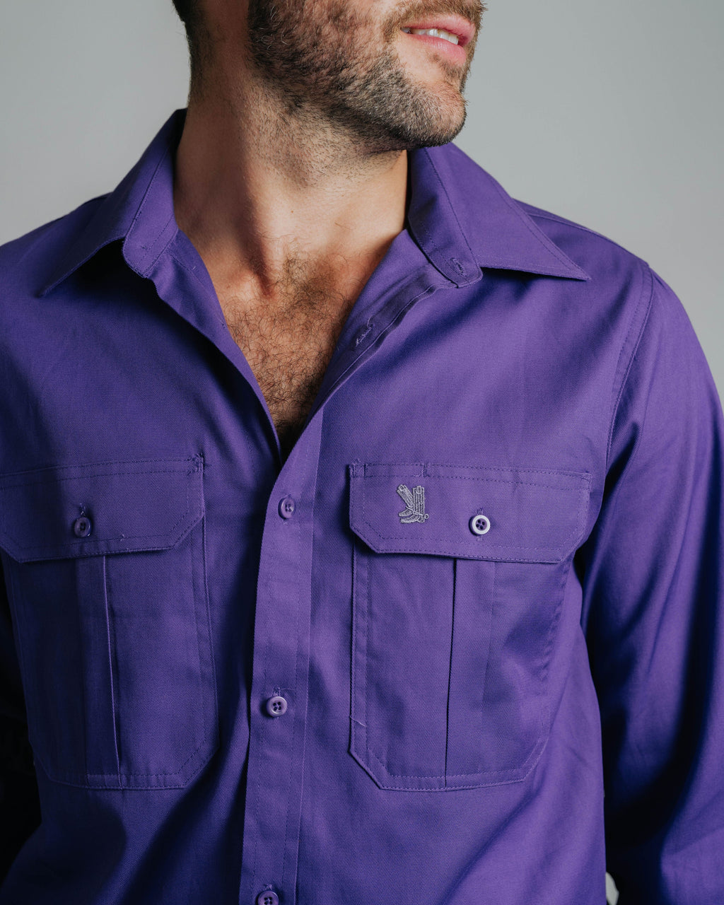 Gournama Purple Work Shirt
