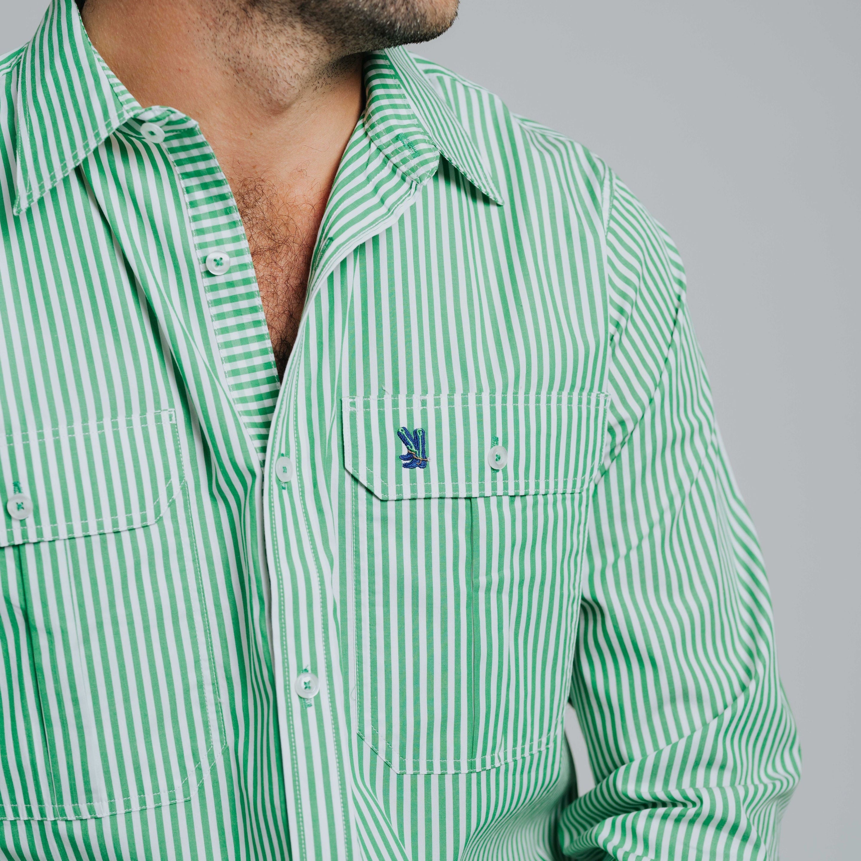 Gournama T-Green/White Stripe