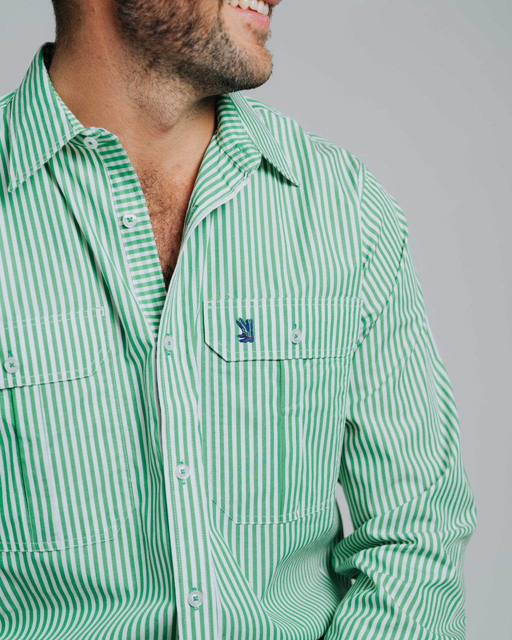 Gournama T-Green/White Stripe