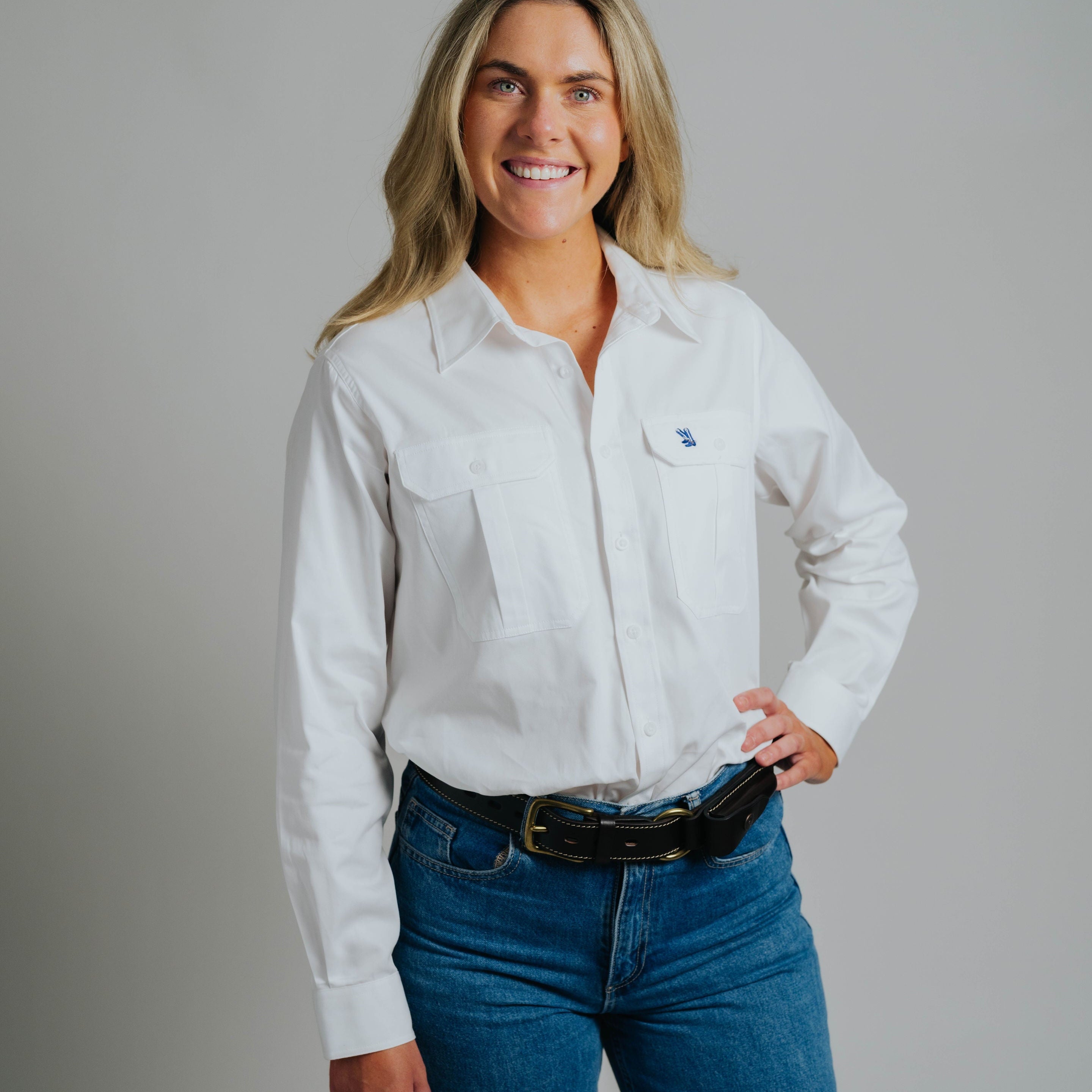 Gournama White Work Shirt