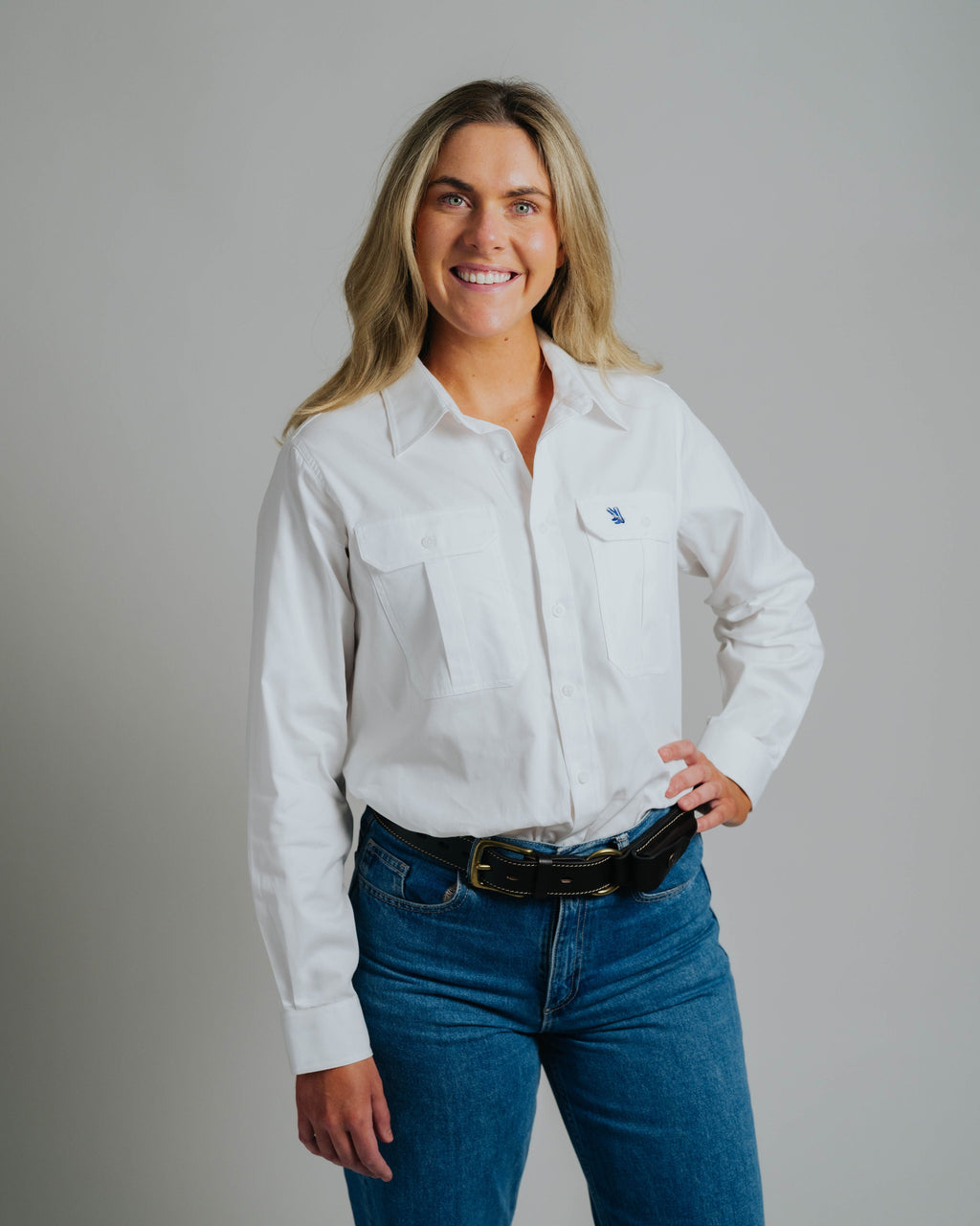 Gournama White Work Shirt
