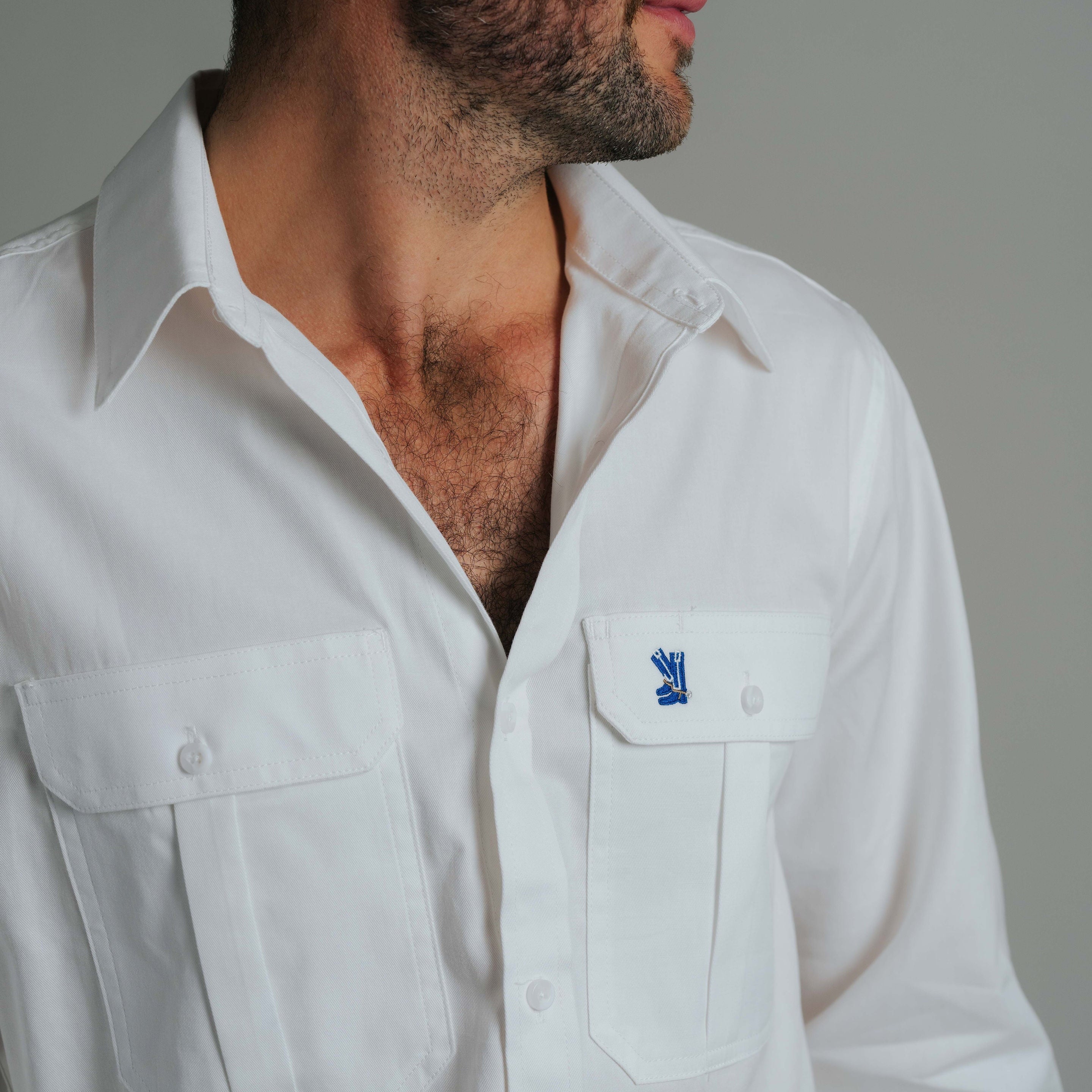 Gournama White Work Shirt