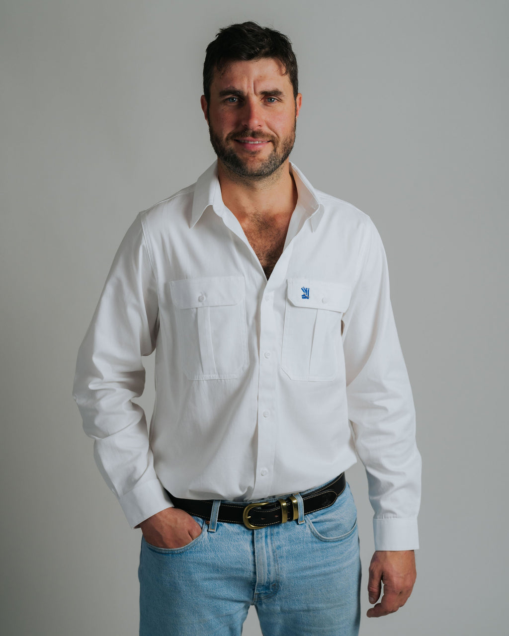 Gournama White Work Shirt