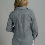 Helly Black / White Stripe