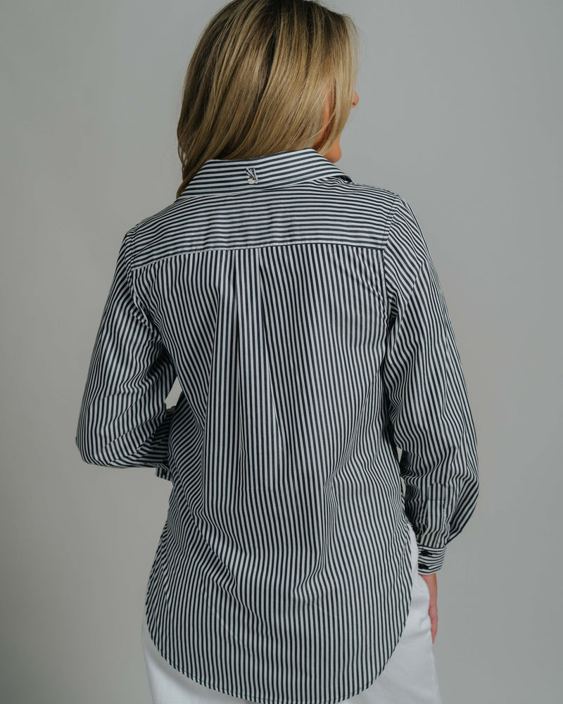 Helly Black / White Stripe