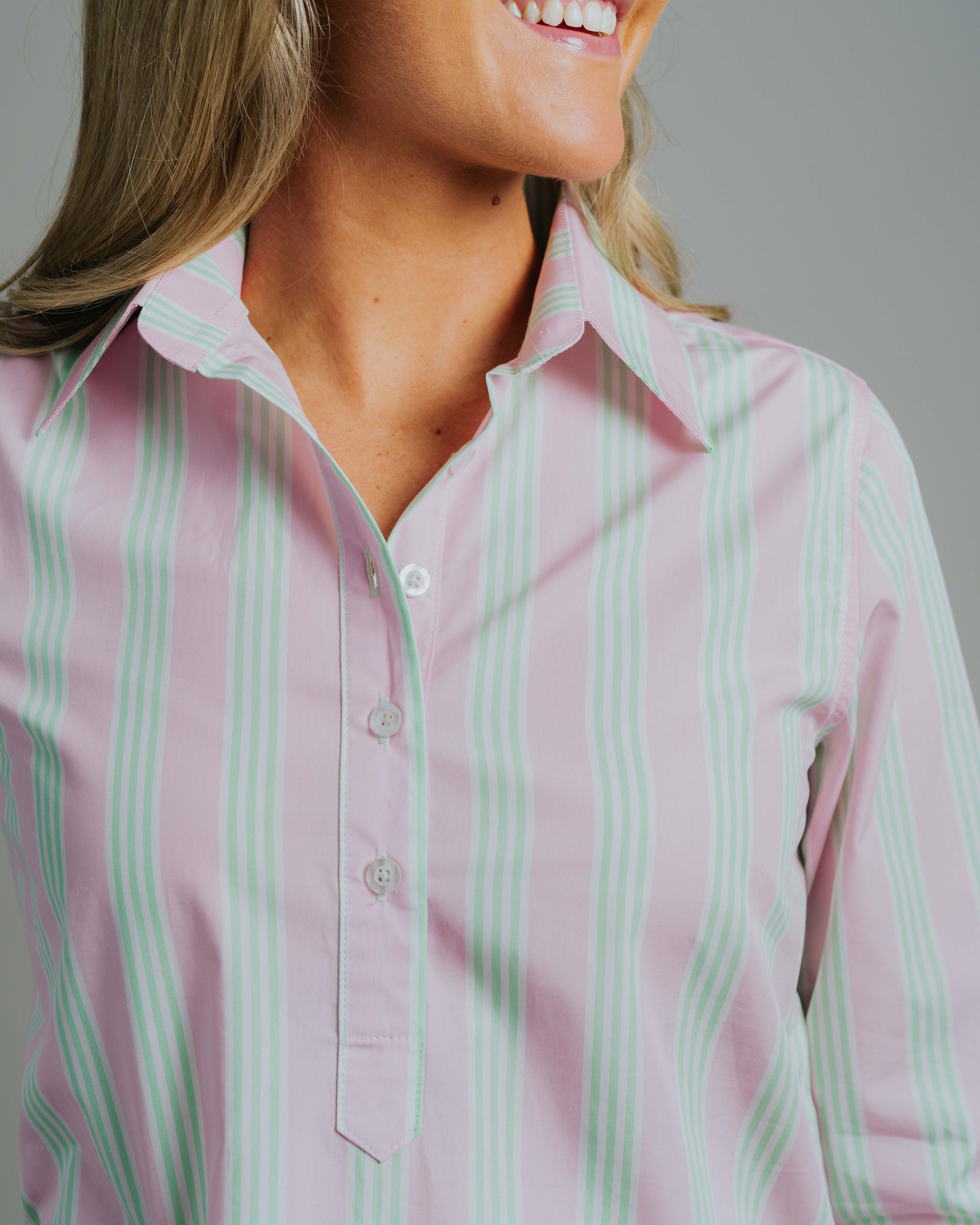Helly Wide Pink / Green Stripe