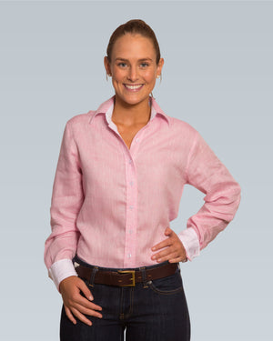Kate Pink Linen Shirt