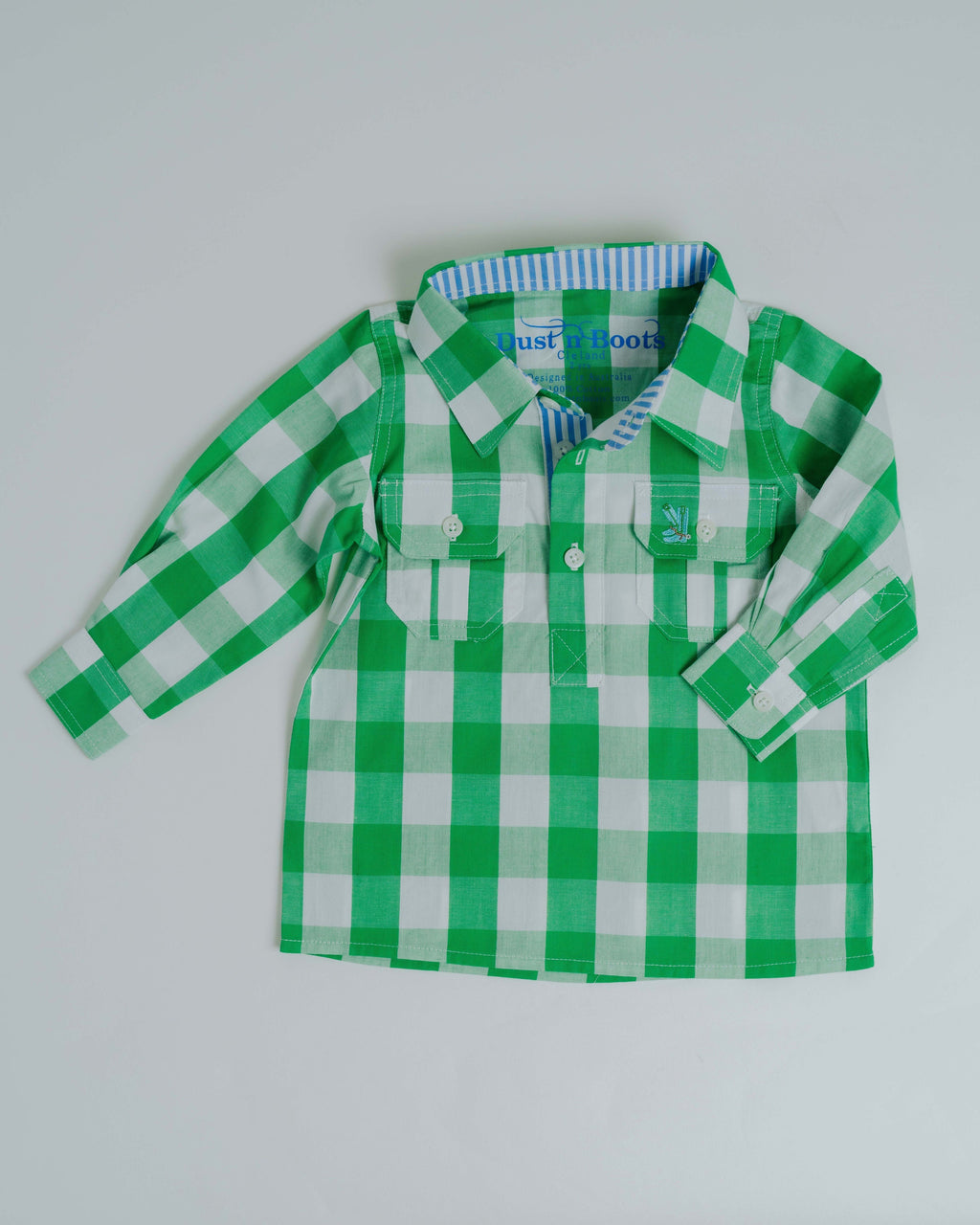 Kids I-Large Green Check