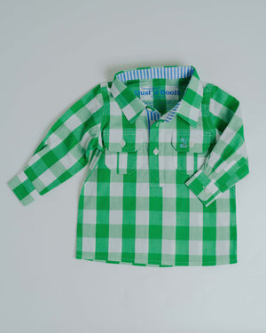 Kids I-Large Green Check