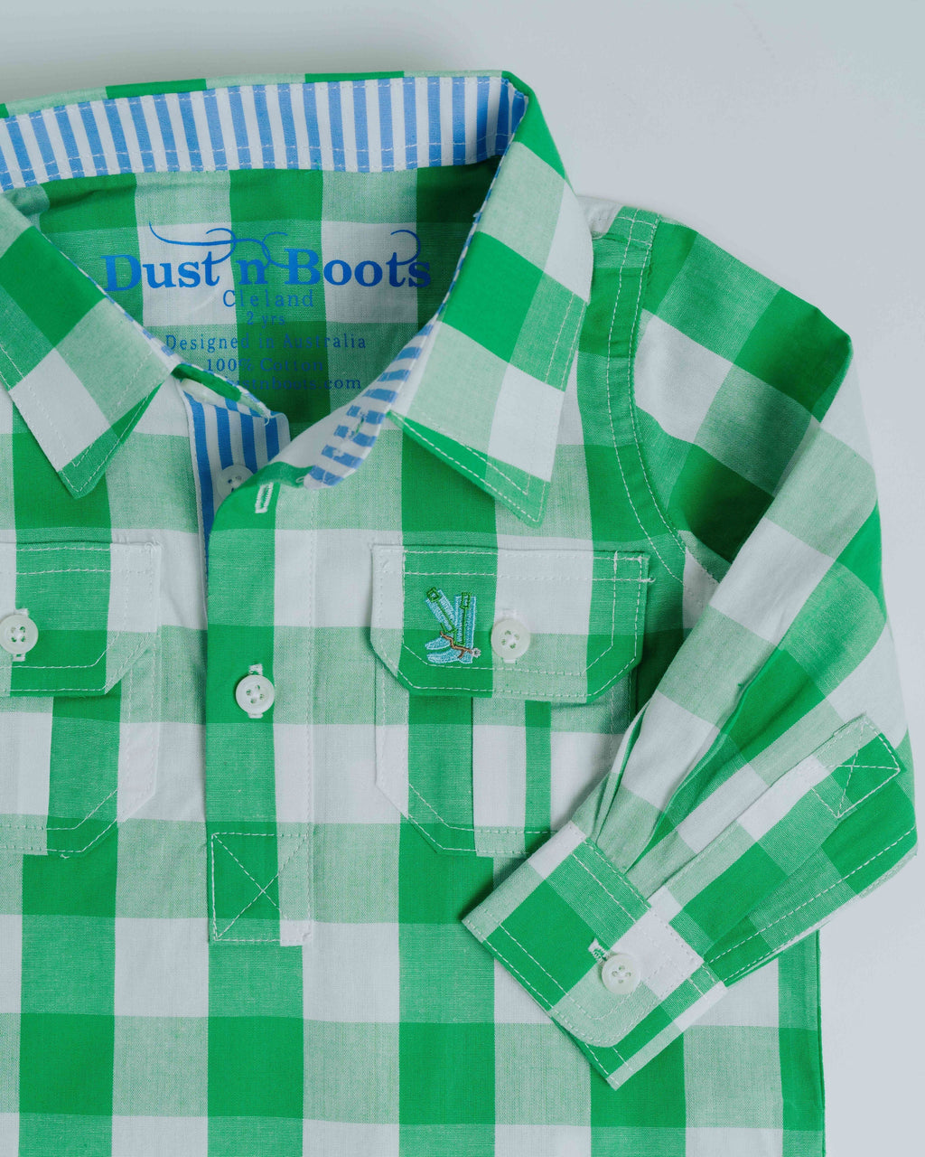 Kids I-Large Green Check