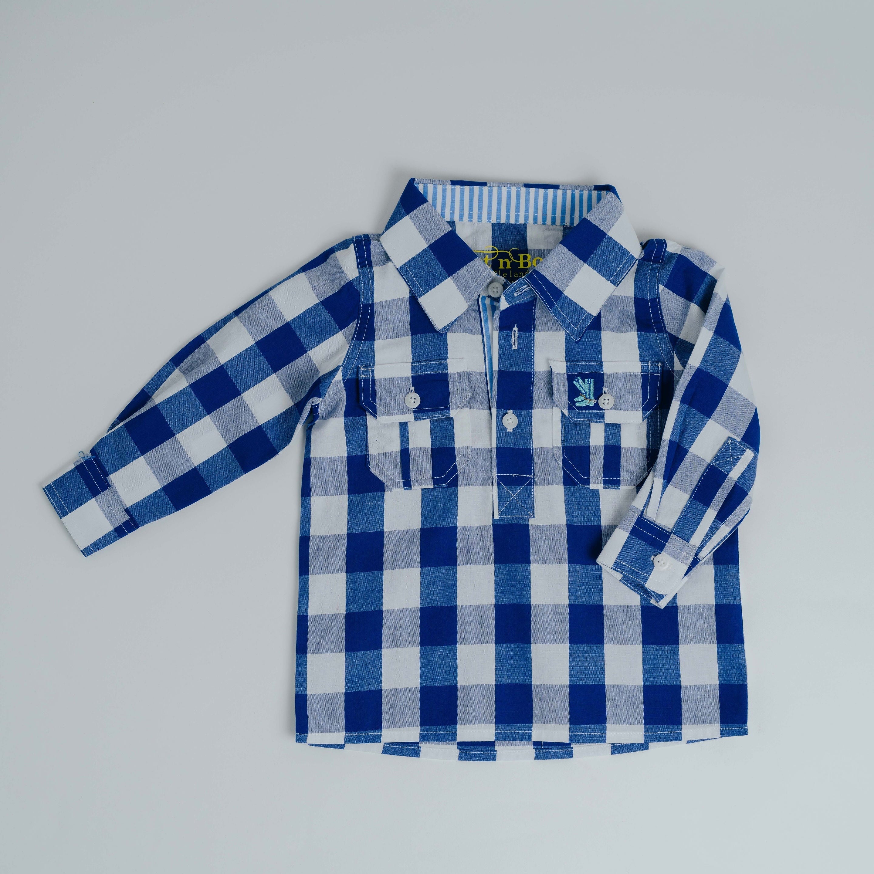 Kids L-Large Cobalt Check