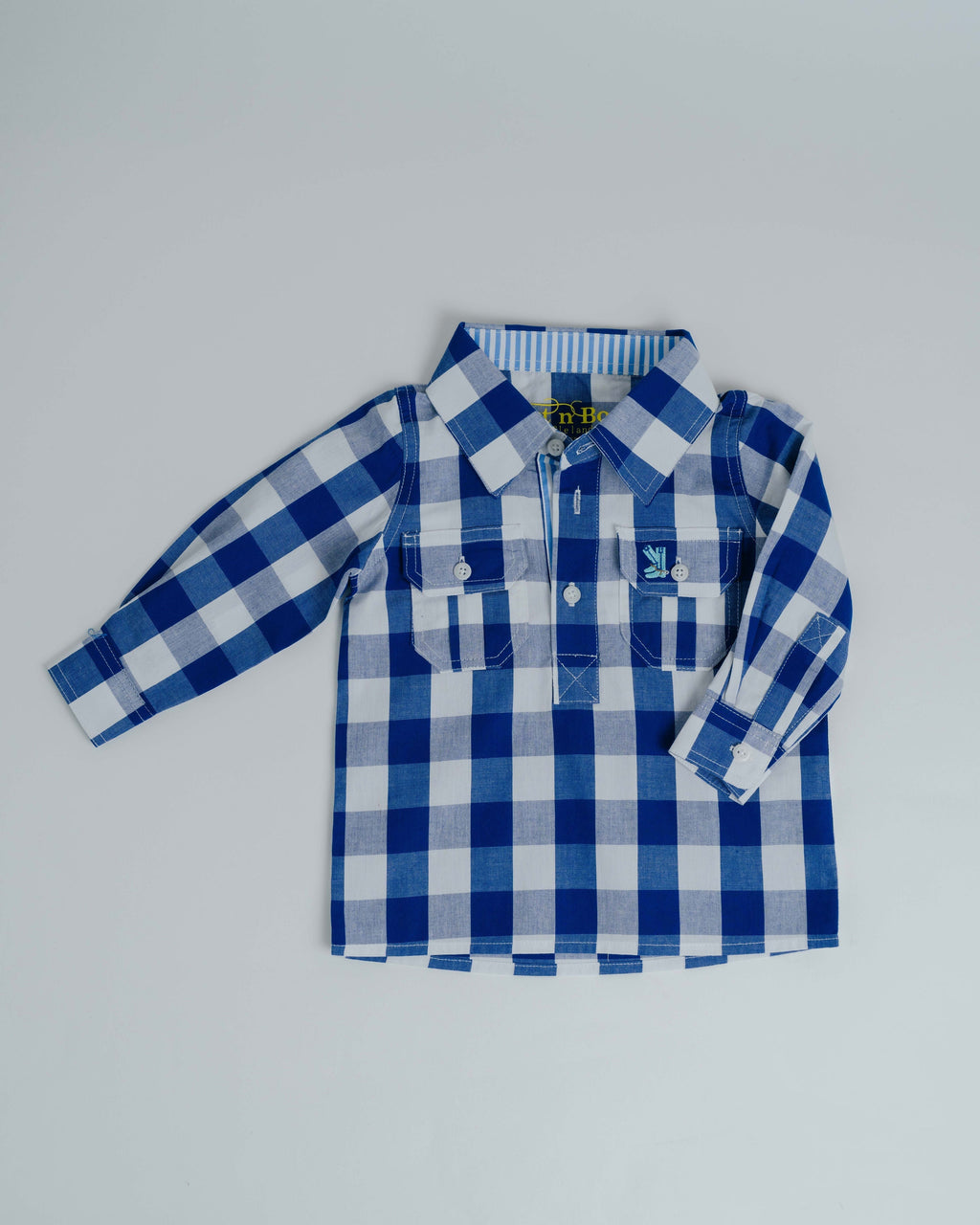 Kids L-Large Cobalt Check