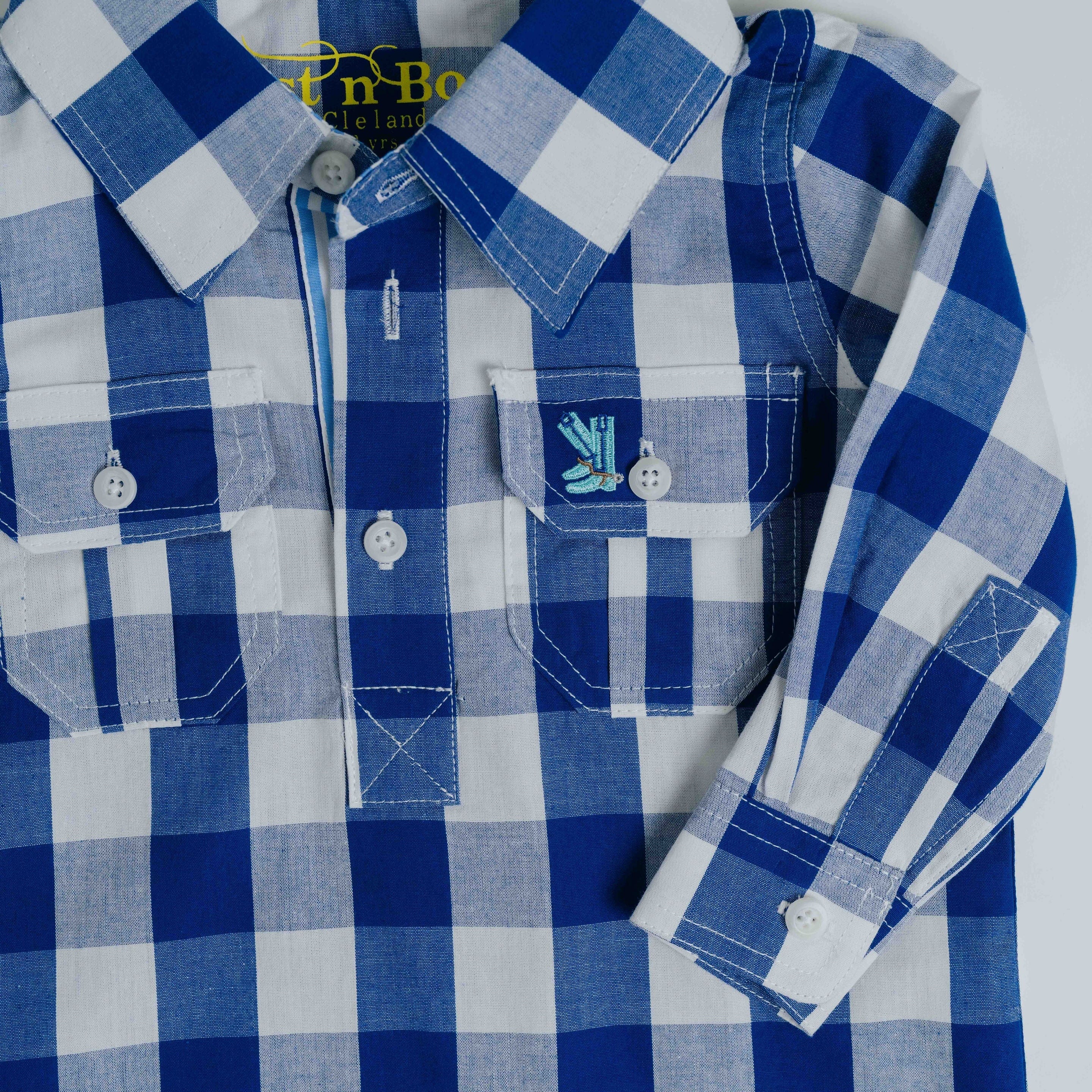 Kids L-Large Cobalt Check