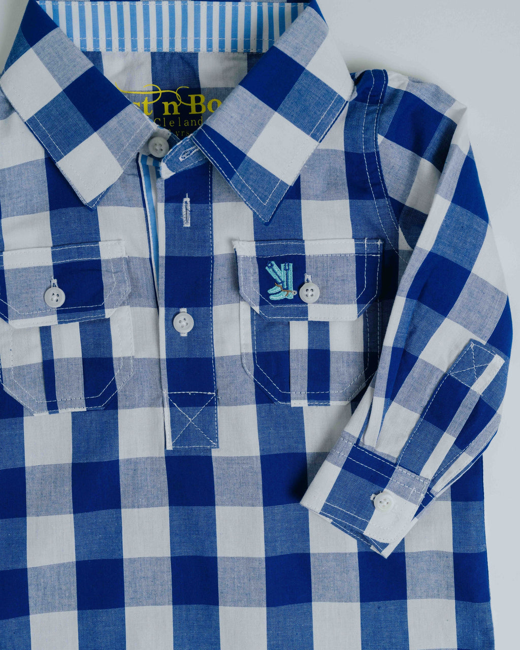 Kids L-Large Cobalt Check