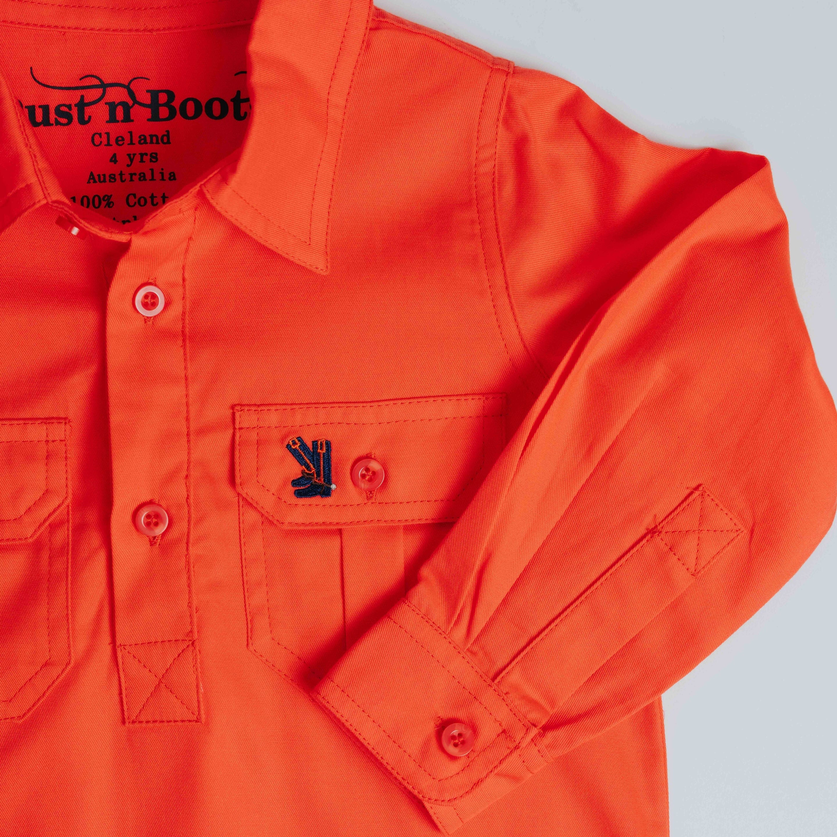 Kids Peach Half Button