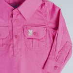 Kids Rose Half Button