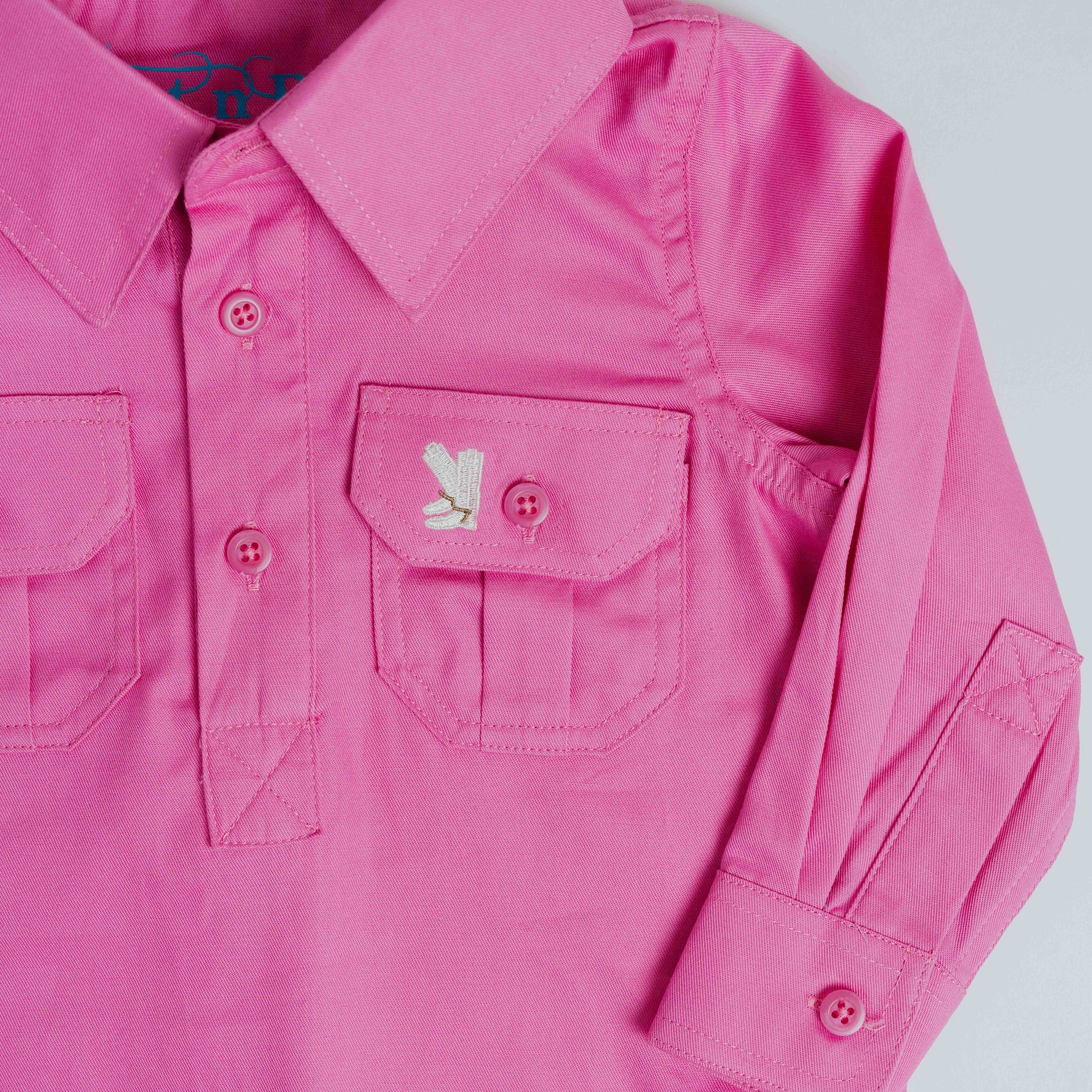 Kids Rose Half Button