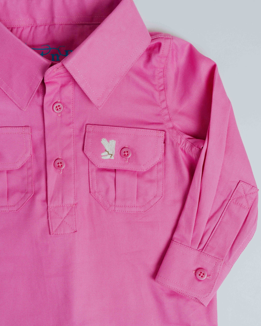 Kids Rose Half Button