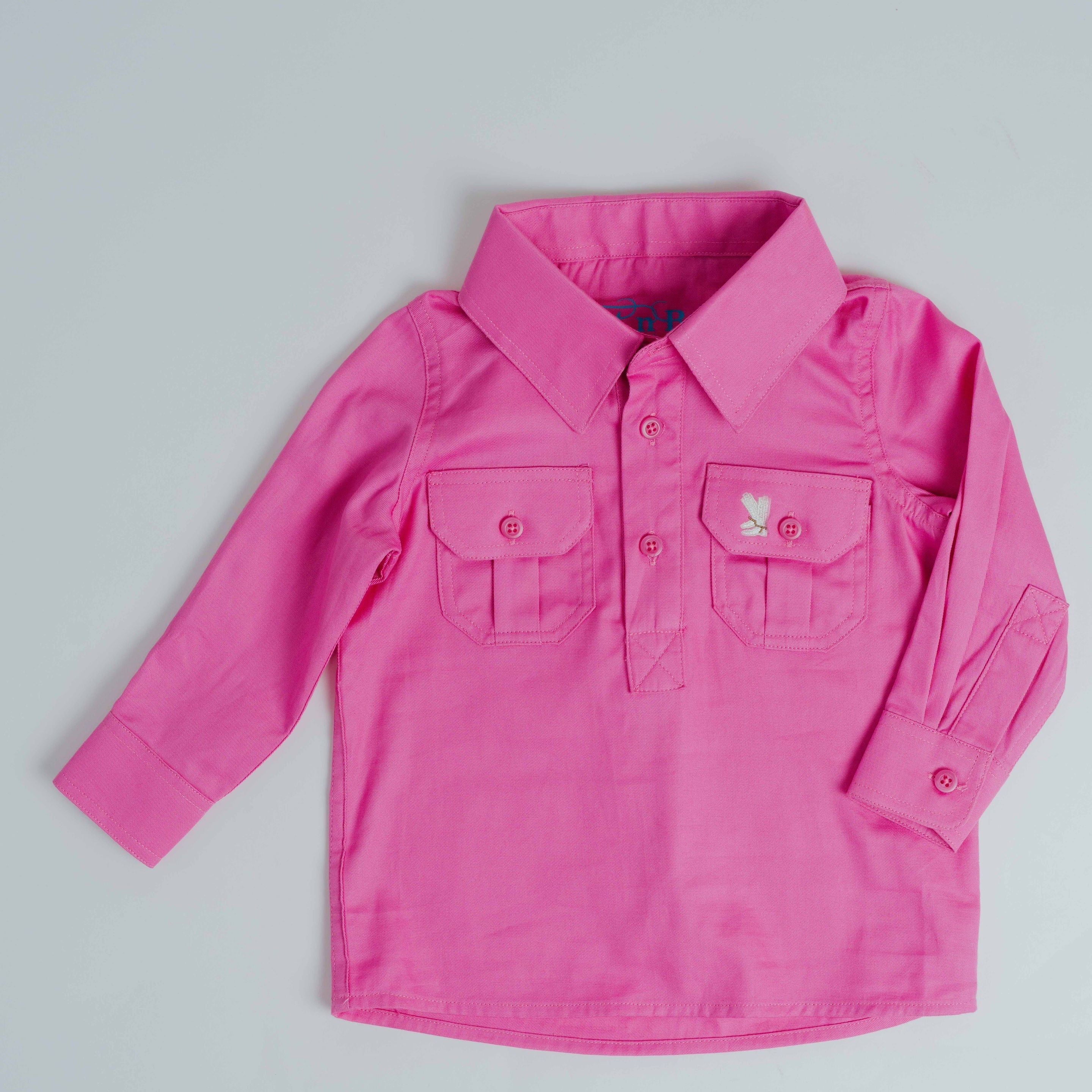 Kids Rose Half Button