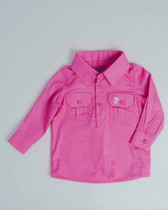 Kids Rose Half Button
