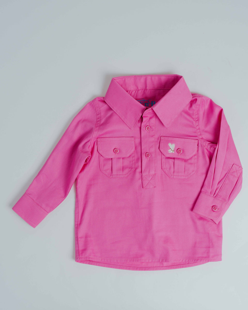 Kids Rose Half Button