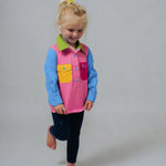 Kids Rose Multi Half Button