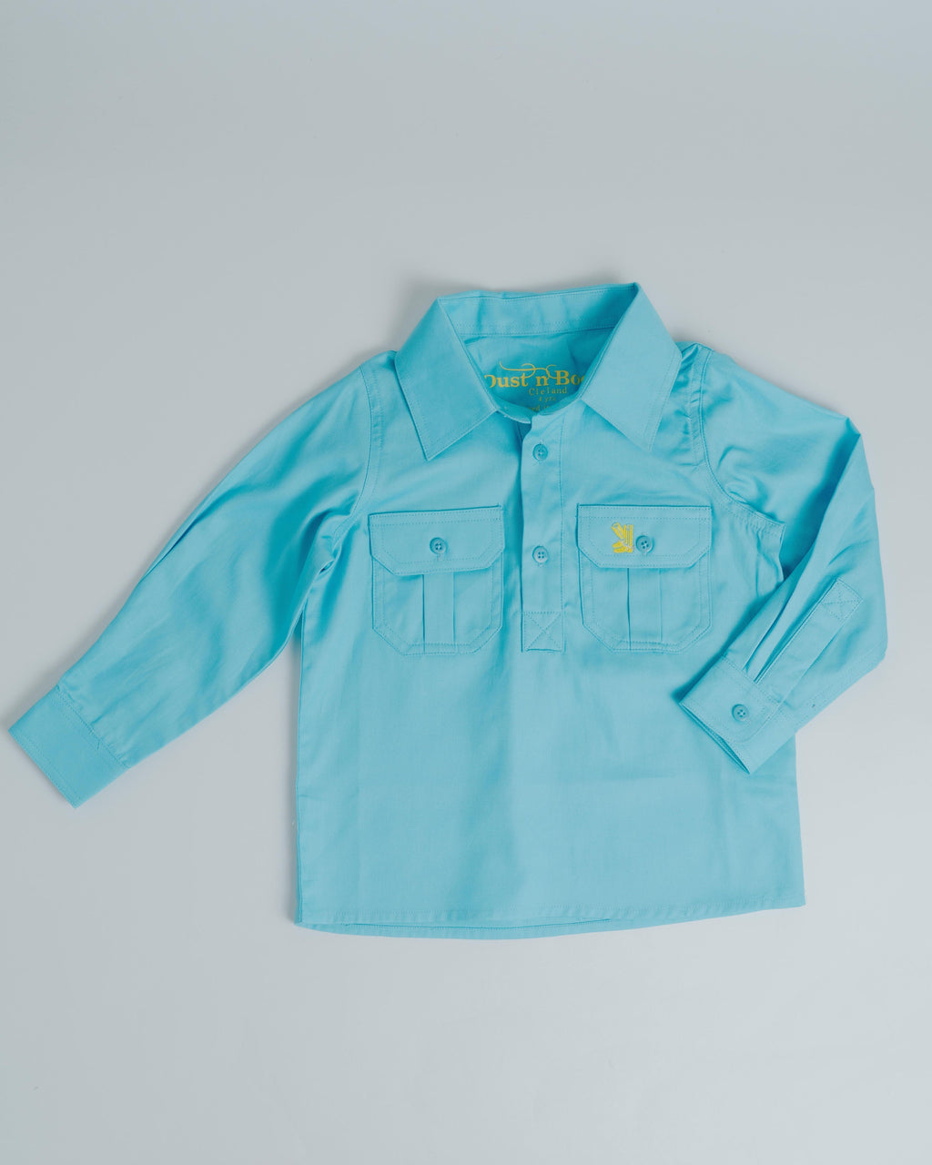 Kids Turquoise Half Button