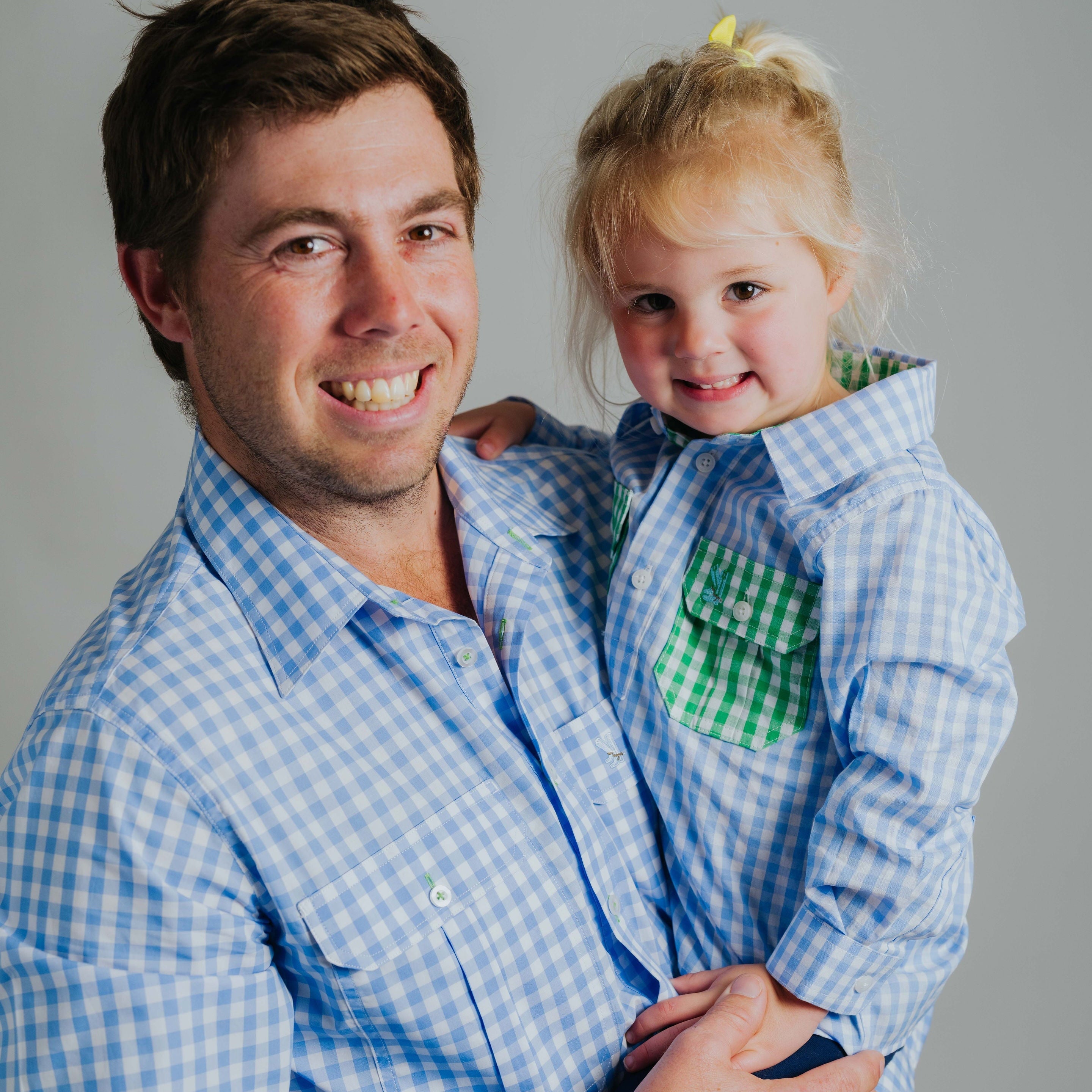 Kids Z-Blue Check/Green Check Trim