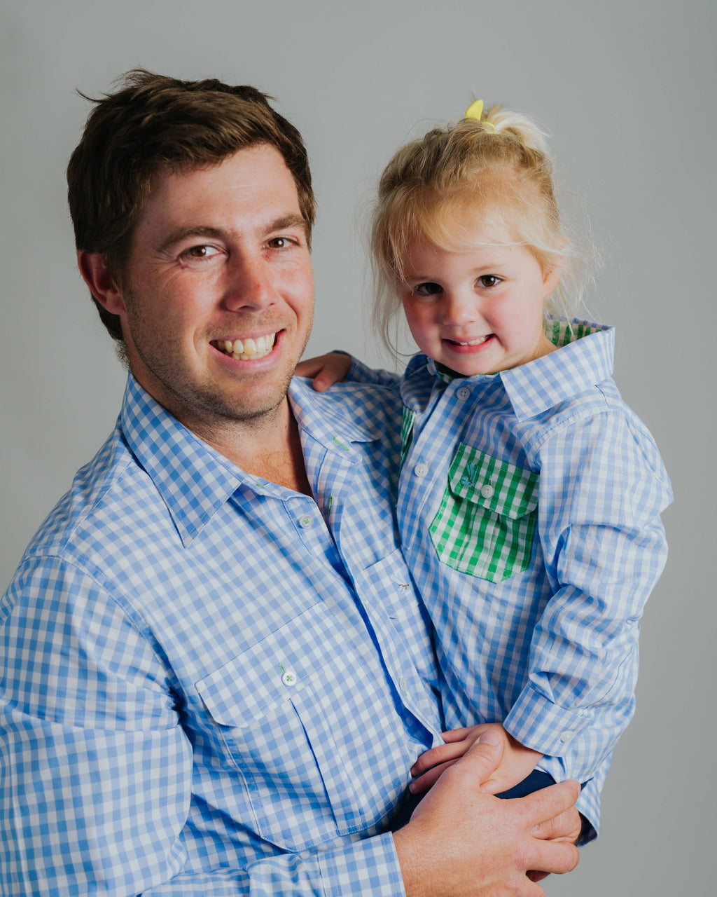Kids Z-Blue Check/Green Check Trim