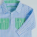 Kids Z-Blue Check/Green Check Trim