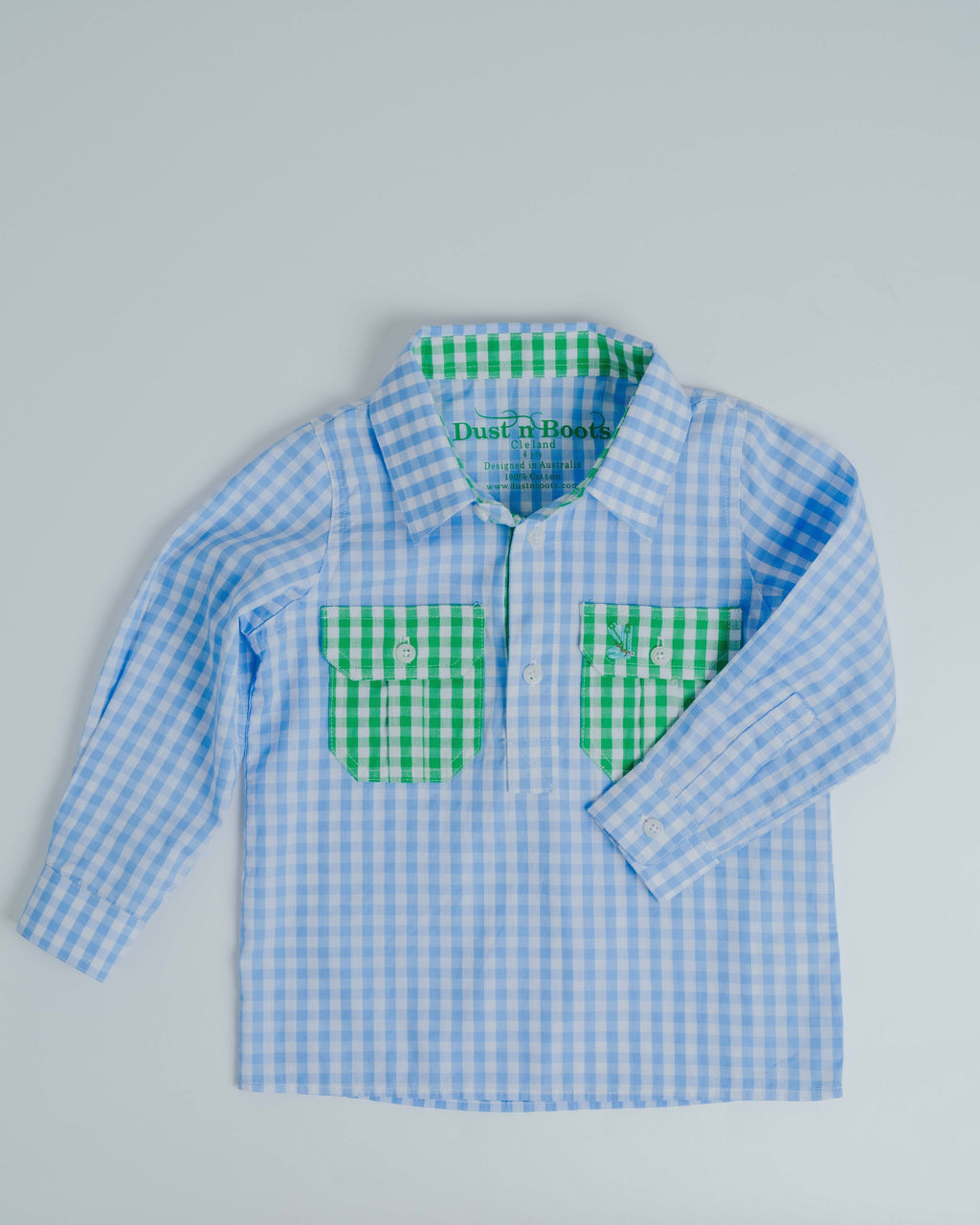 Kids Z-Blue Check/Green Check Trim