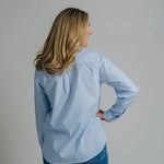 Ladies Cleland - Blue Stripe - Spot Trim