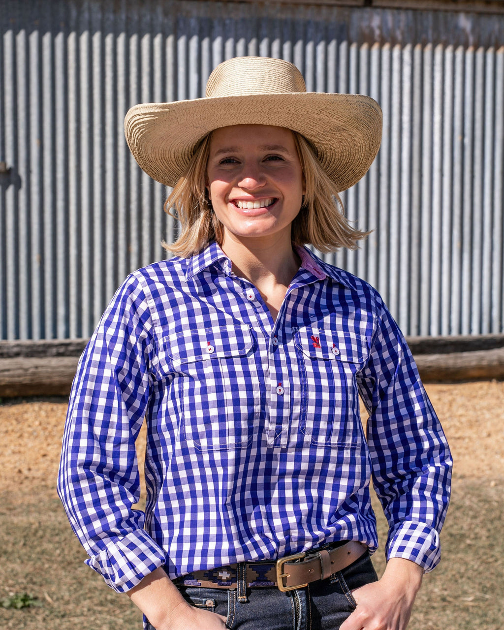 Ladies Cleland - Navy Check