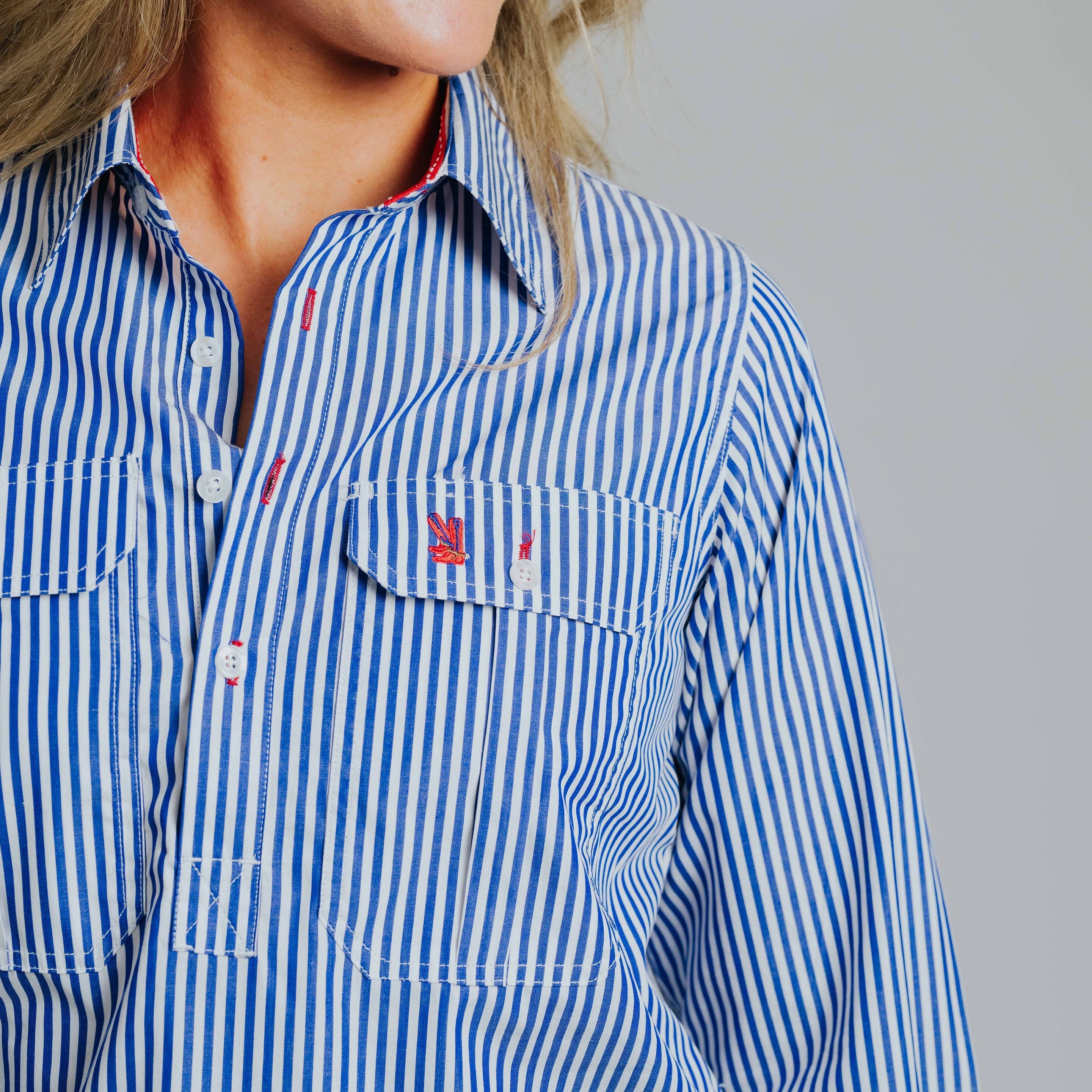 Ladies Cleland - Navy Stripe