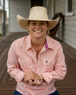Ladies Cleland - Orange Stripe