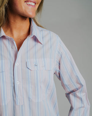 Ladies Cleland - Pink / Blue Stripe