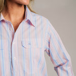 Ladies Cleland - Pink / Blue Stripe