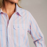 Ladies Cleland - Pink / Blue Stripe