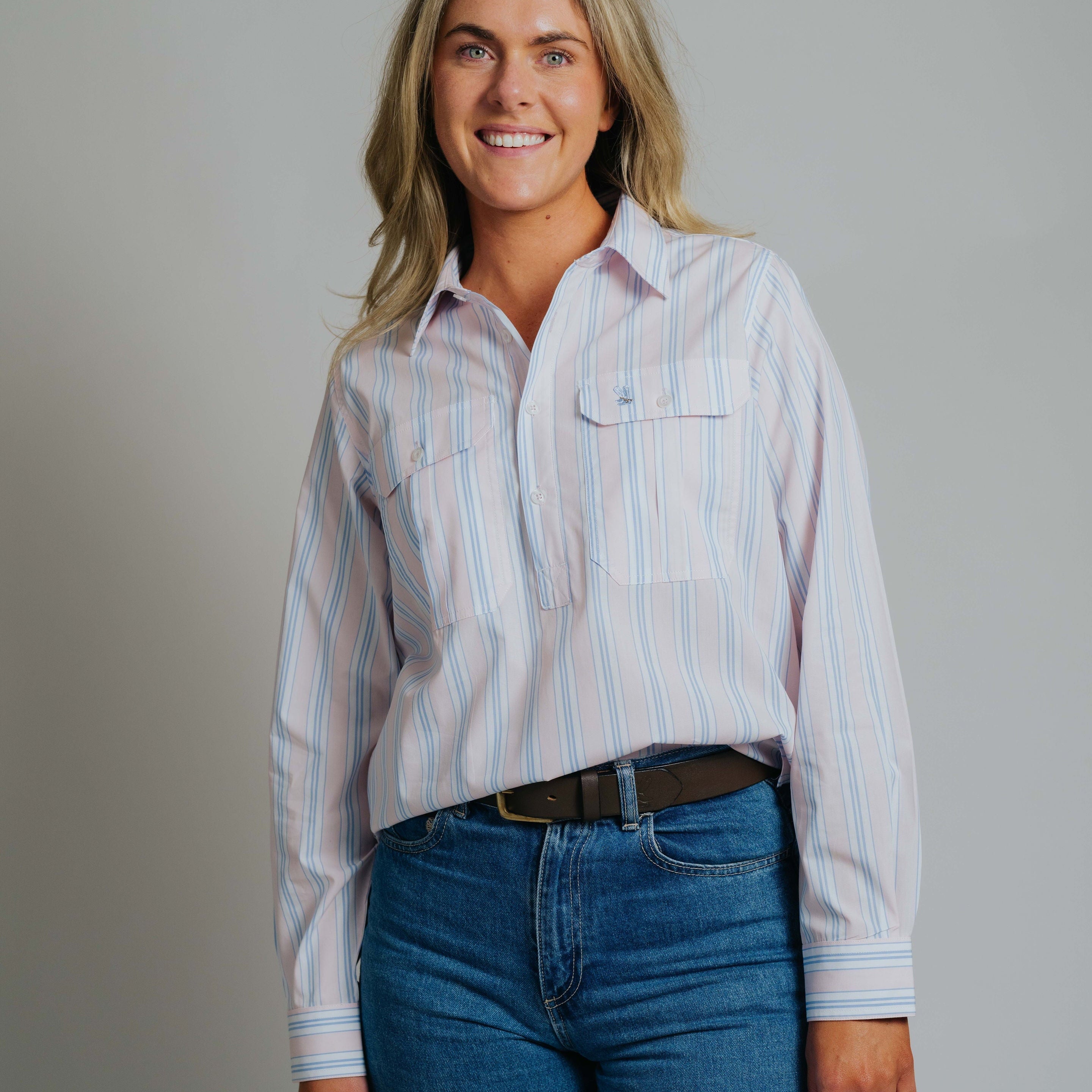 Ladies Cleland - Pink / Blue Stripe