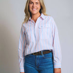 Ladies Cleland - Pink / Blue Stripe