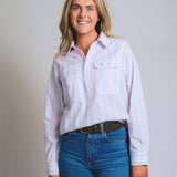Ladies Cleland - Pink / Blue Stripe