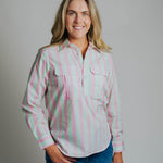 Ladies Cleland - Pink / Green Stripe