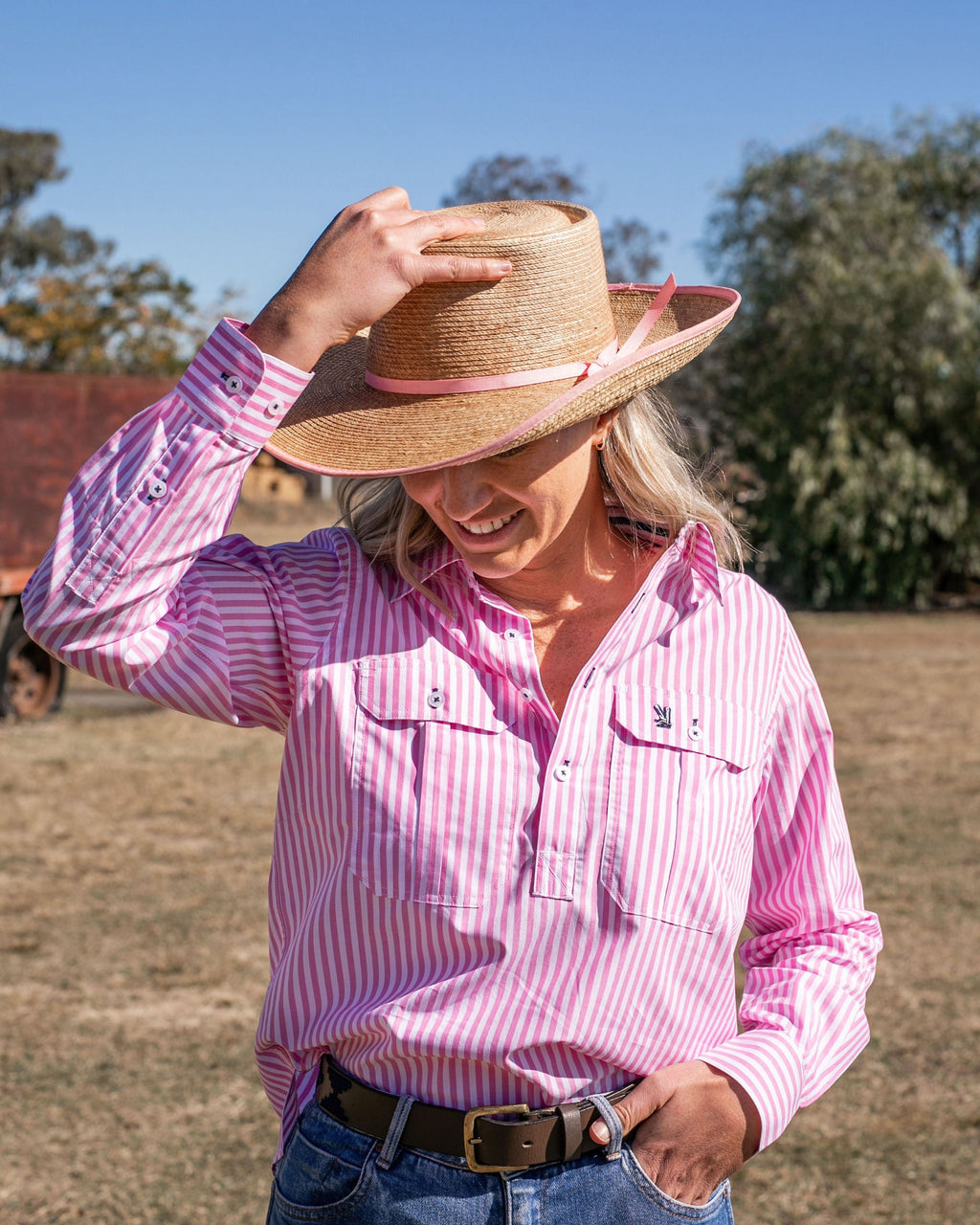 Ladies Cleland - Pink Stripe